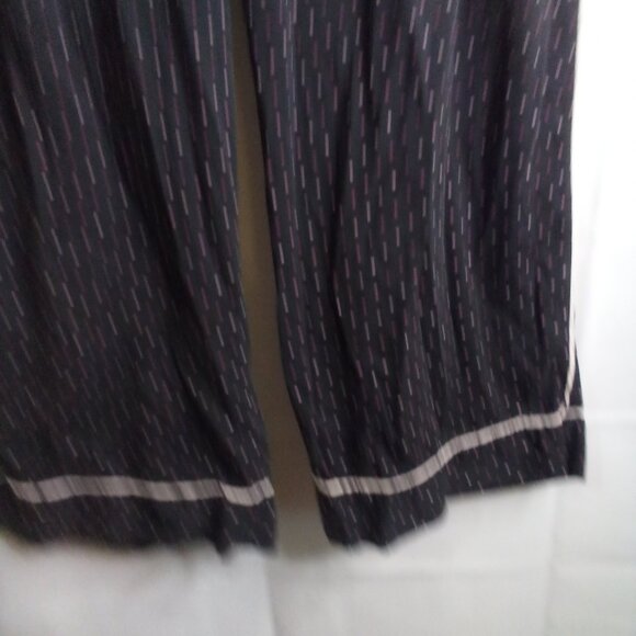 Victoria's Secret Pajama Pants Women M Sleep Bottom Elastic Polka Dot Black Pink - Picture 7 of 15